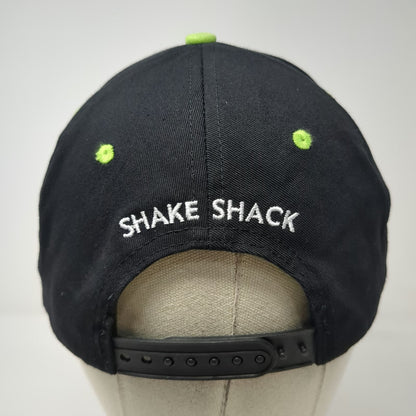 Shake Shack Snapback Black One Size Green Burger Logo Under Brim Patterned Hat