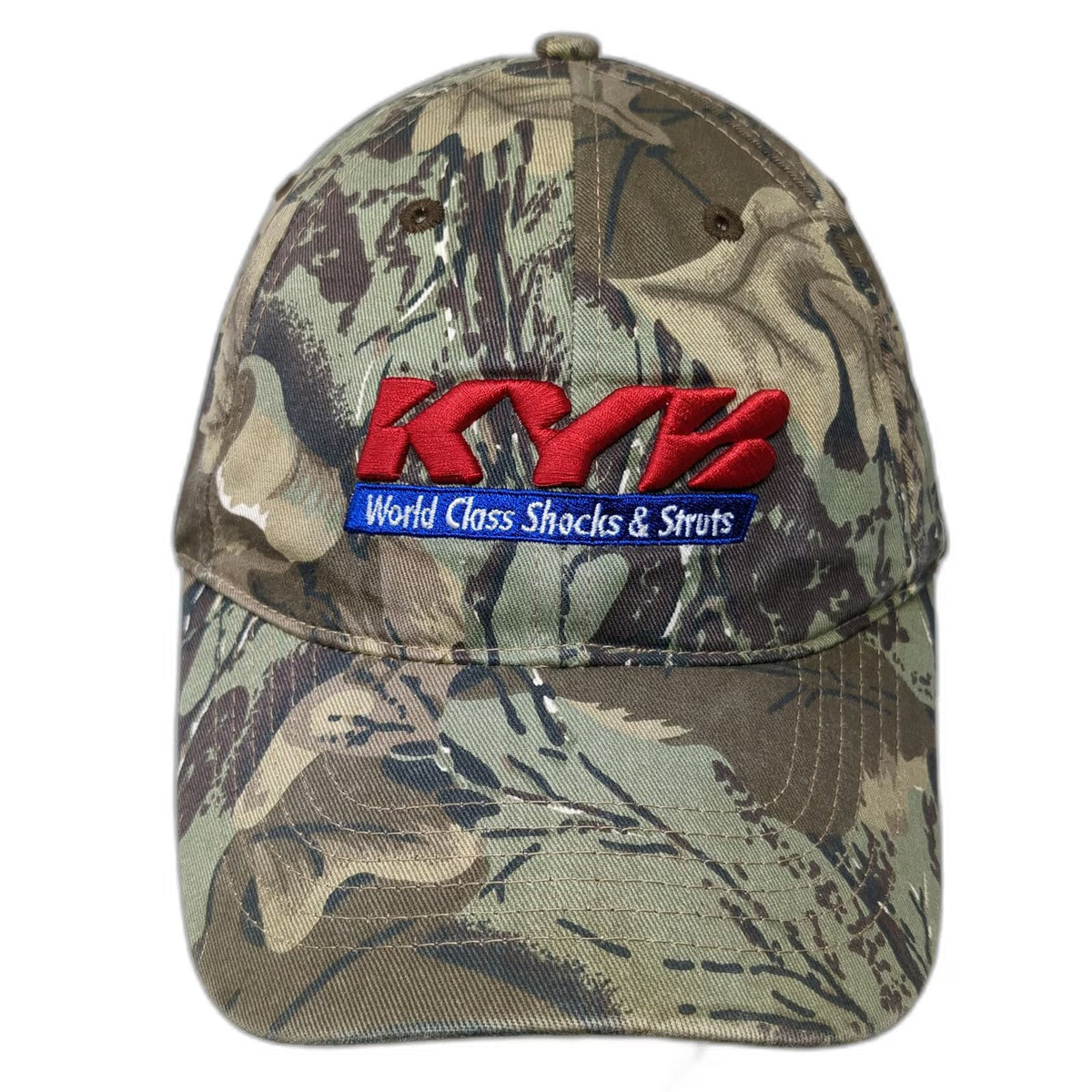 Graffiti Baseball Cap Green Brown One Size Camo KYB Shocks Struts Automotive Hat