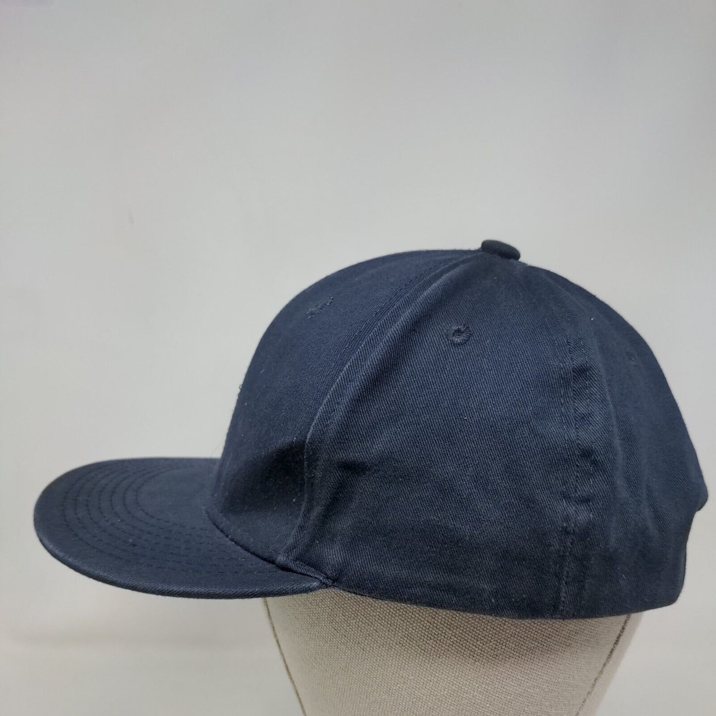 Cursedi Snapback Hat Blue OSFA Adjustable Vented Holes 6 Panel Blank