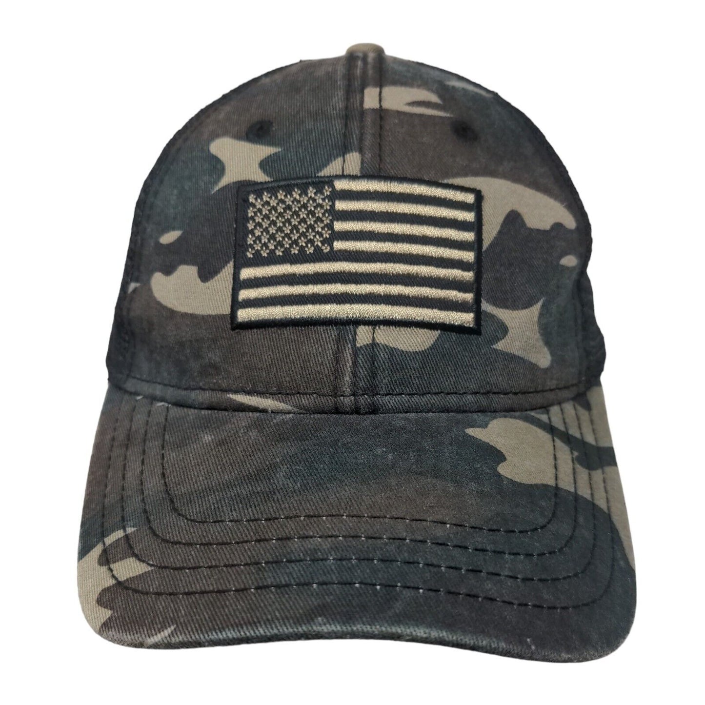 American Flag Snapback Mesh Back Trucker Hat Camo One Size Patriotic