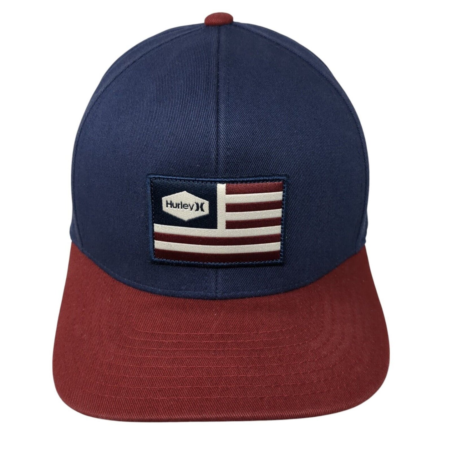 Hurley USA Flag Snapback Hat Multicolor One Size Adjustable Patriotic Yupoong