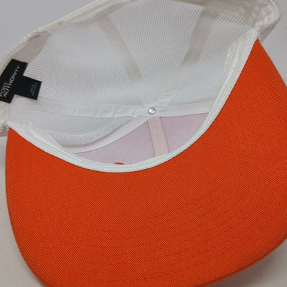 Port Authority Trucker Hat Orange One Size Tates Rents Patch Mesh Snapback Cap