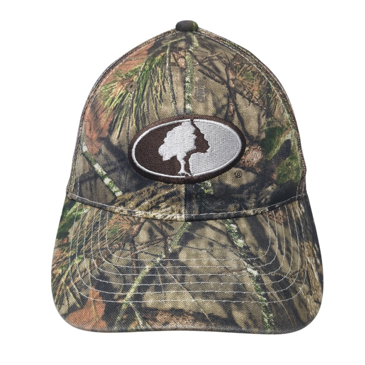 Mossy Oak Strapback Trucker Hat Multi One Size Mesh Back Camo Hunting