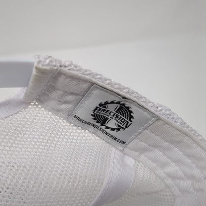 Precision Snapback Trucker Hat Black OS Adjustable Mesh Back 6 Panel Richardson