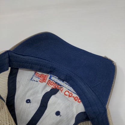 United Co-Op AG Services LLP Strapback Trucker Hat Gray OSFA Mesh Back