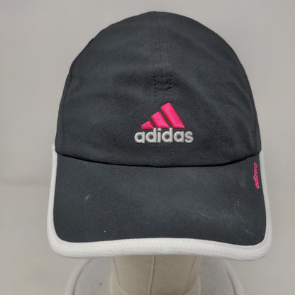 Adidas Adizero Strapback Hat Black One Size Adjustable Embroidered Logo 6 Panel