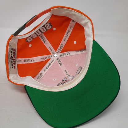 Zephyr Miami Hurricanes NCAA Snapback Hat Orange Green One Size Sebastian Ibis