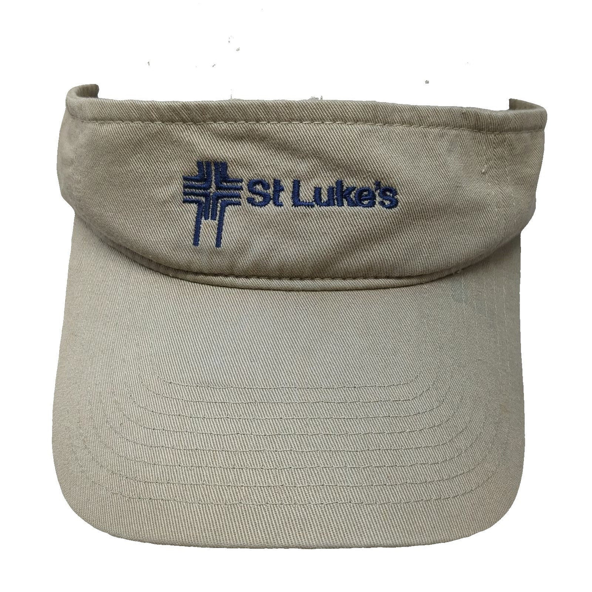 Port & Company Visor Beige Blue One Size St Luke's Embroidered Strapback hat