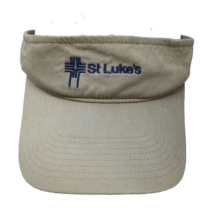 Port & Company Visor Beige Blue One Size St Luke's Embroidered Strapback hat