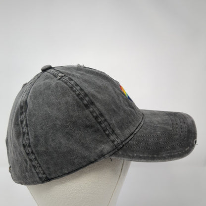 Rainbow Heart Slideback Hat Gray One Size Adjustable David And Young