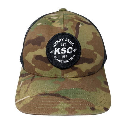 KSC Kenny Seng Construction Patch Trucker Hat Camo One Size Yupoong