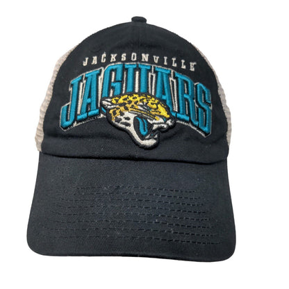 NFL Men's Snapback Mesh Back Hat Black OSFA Embroidered Jacksonville Jaguars