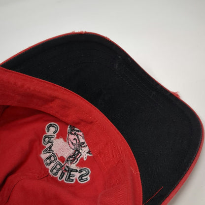 Old Navy Red Baseball Cap One Size Embroidered Crabbies Fishmarket Strapback Hat