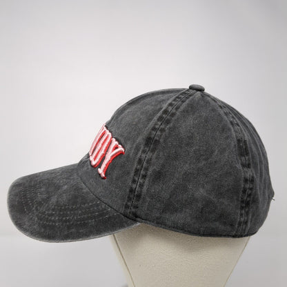 Howdy Slideback Hat Gray One Size Adjustable Embroidered Western 6 Panel