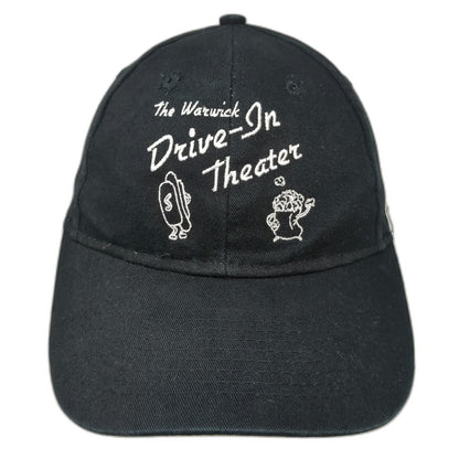 KC Baseball Cap Black One Size Strapback Cotton Warwick Drive-In Theater Hat