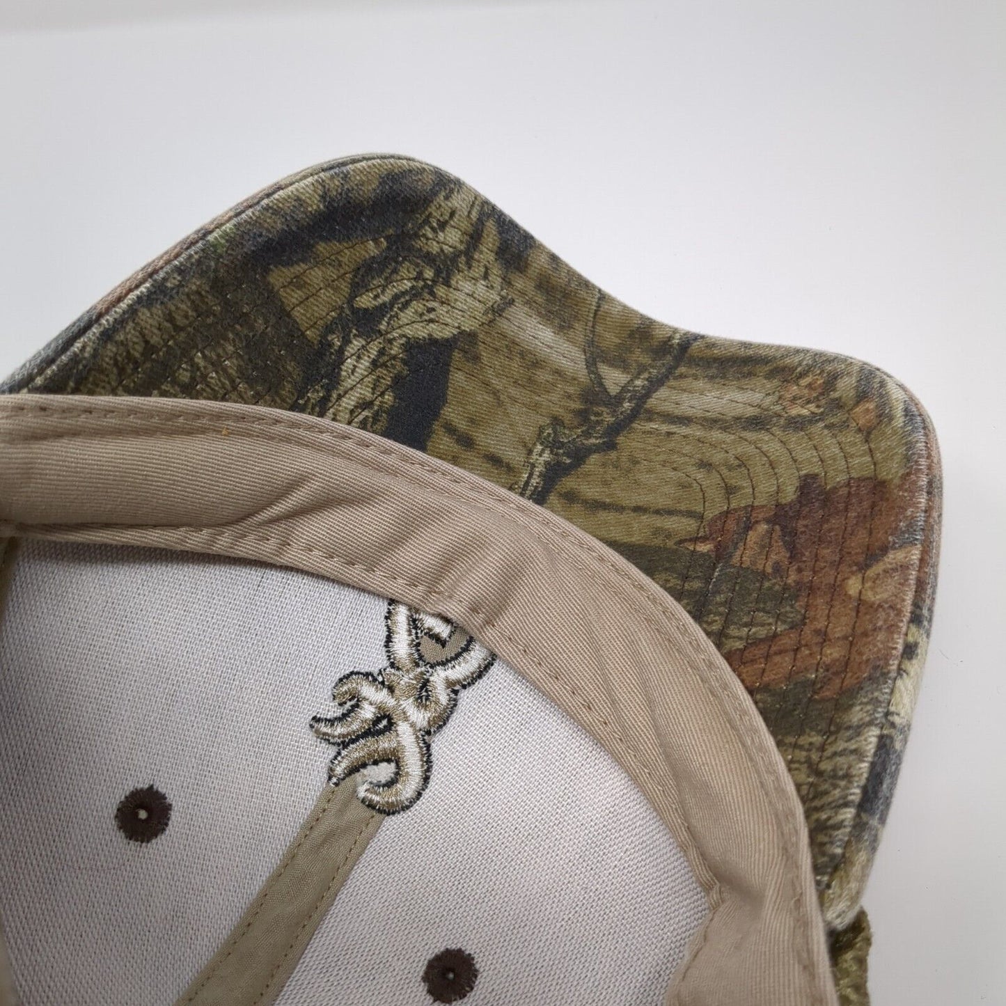 Browning Strapback Mesh Back Hat Camouflage OSFA Embroidered Hunting