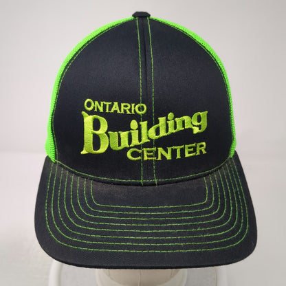 Pacific Headwear Trucker Hat Black Green One Size Mesh Snapback Building Center