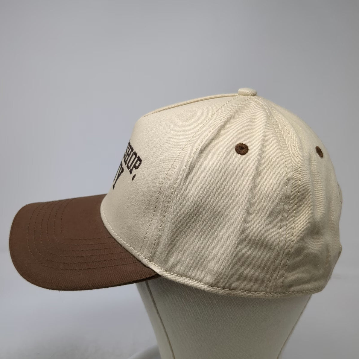 Quintessential Love Beige Hat One Size Snapback I Don't Shop I Buy Brown