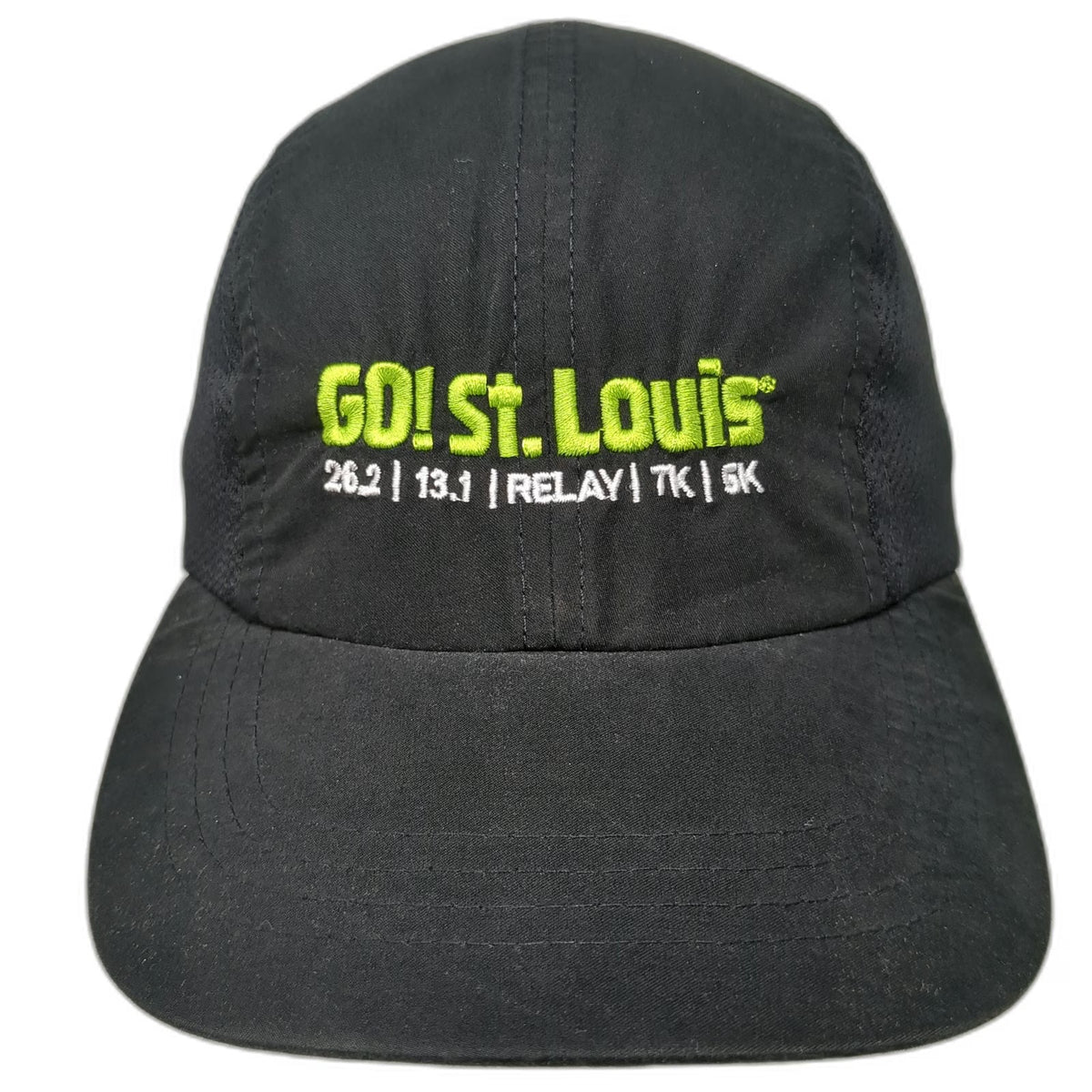Headsweats GO! St. Louis Baseball Cap Black Green White One Size Mesh Runner Hat