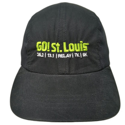 Headsweats GO! St. Louis Baseball Cap Black Green White One Size Mesh Runner Hat