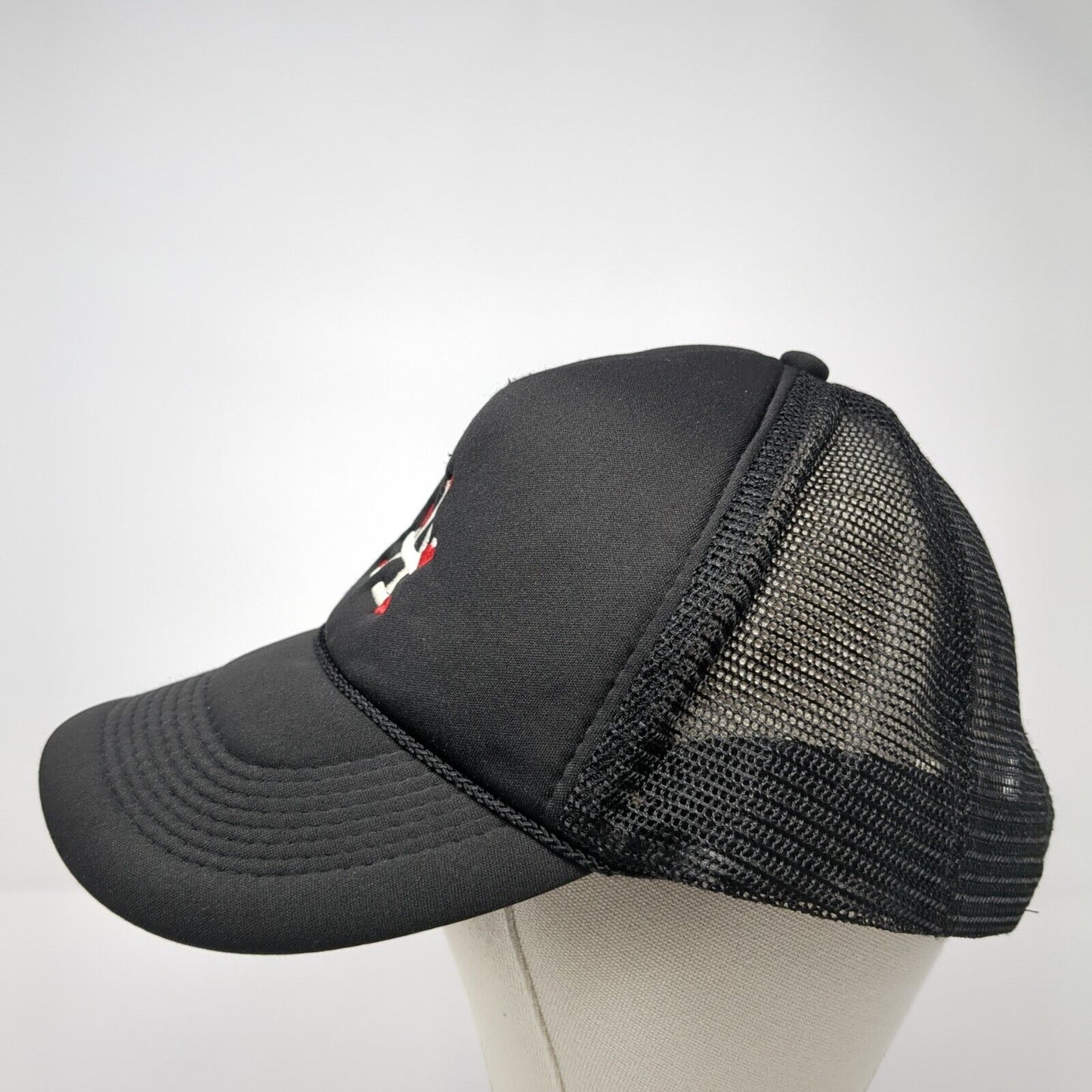 LA Los Angeles Snapback Trucker Hat Black OS Adjustable Mesh Back Rope Nissun