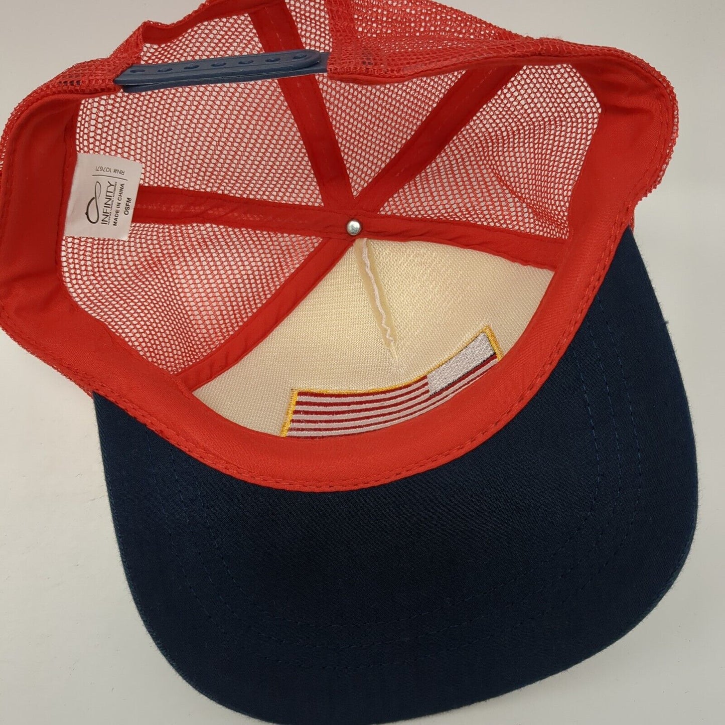 American Flag Snapback Trucker Hat Multicolor OS Adjustable Patriotic Mesh Back