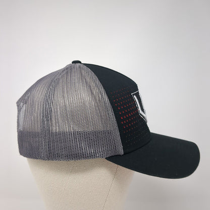 Richardson Mesh Back Trucker Hat Black One Size Embroidered Logo Outdoor