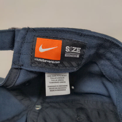 Nike Slideback Hat Blue OSFM Adjustable Embroidered Swoosh Heritage86 Cotton
