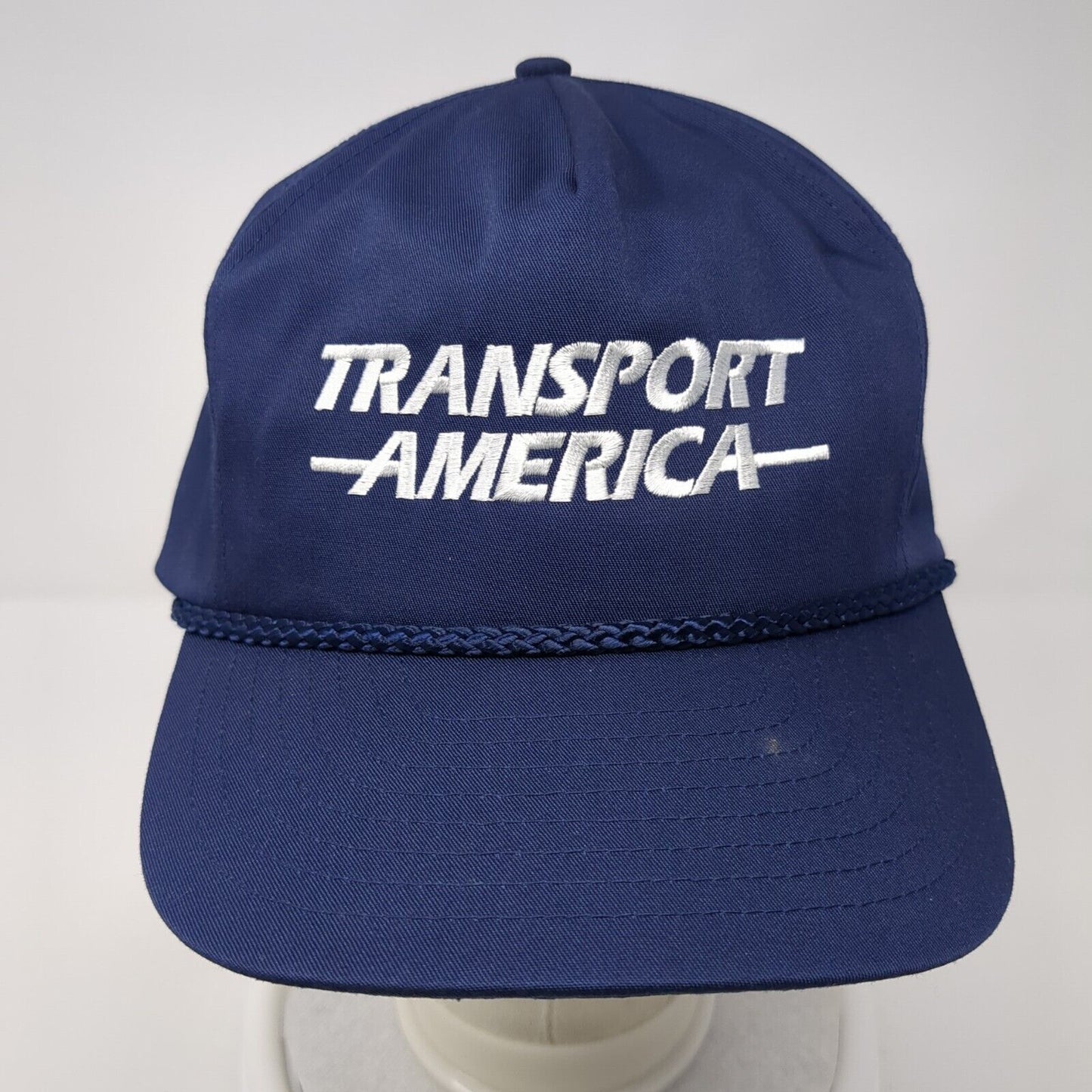 Transport America Snapback Rope Hat Blue One Size Embroidered Nissin