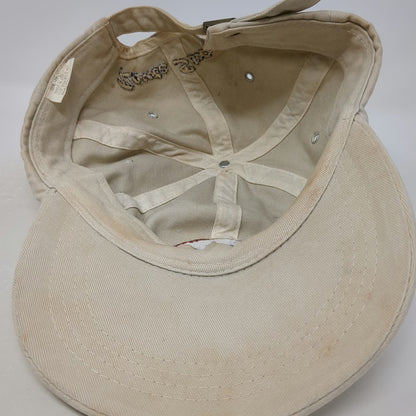 Route 66 Baseball Cap Beige One Size Embroidered Patch Slideback Script Hat
