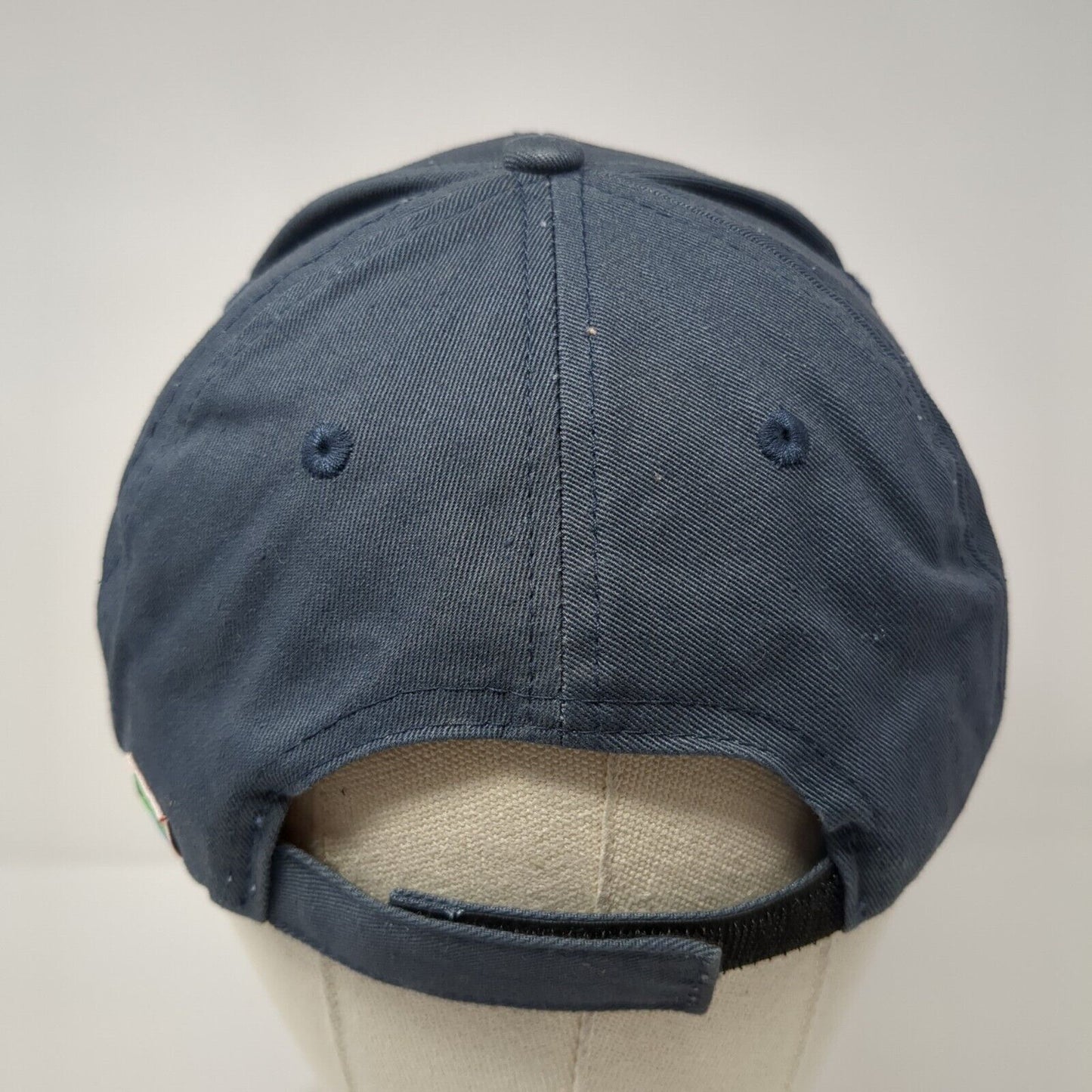 South Africa Strapback Hat Blue One Size Adjustable Embroidered 6 Panel Cotton