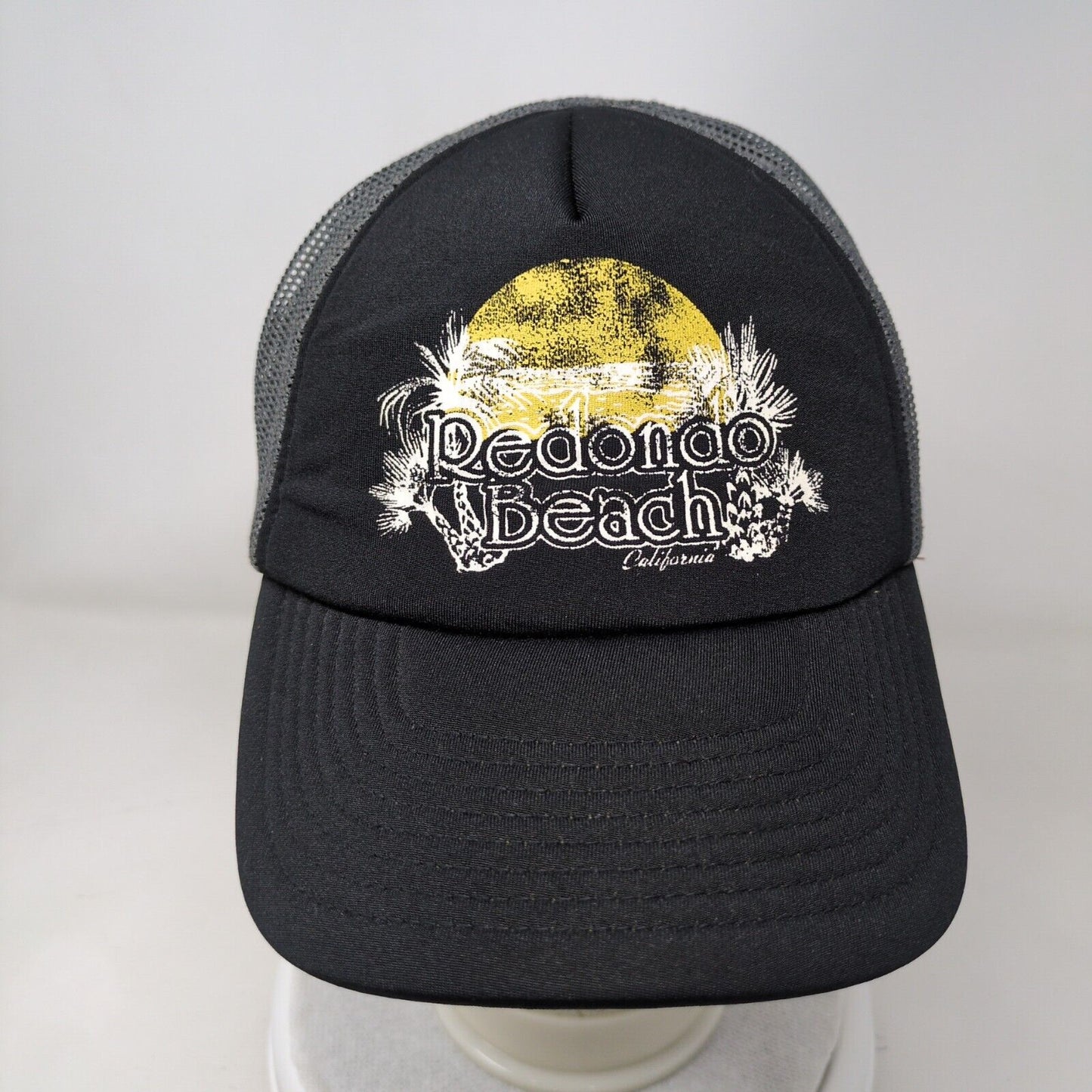 Redondo Beach Snapback Trucker Hat Black One Size Mesh Back Old Navy