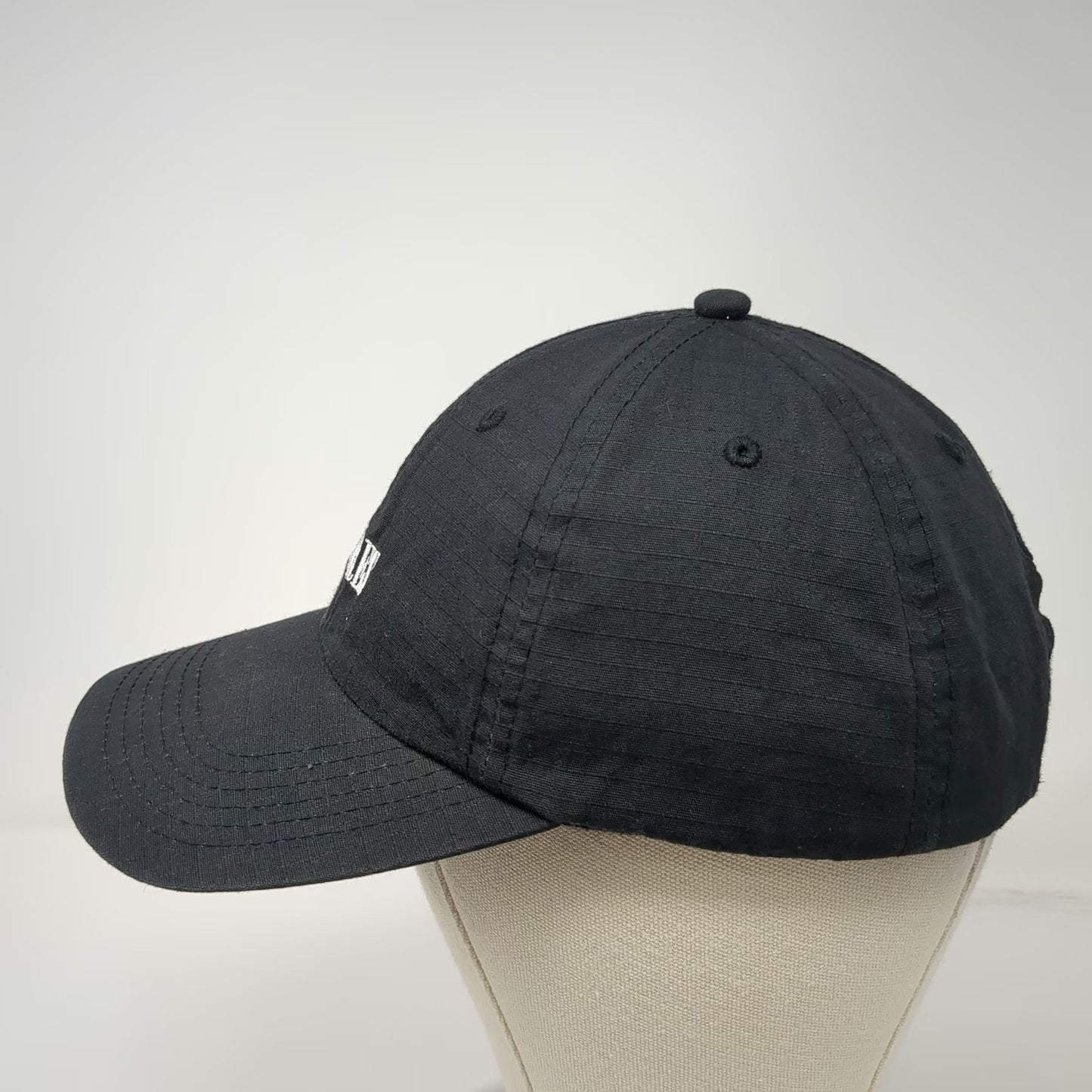 Pleasures Baseball Cap Black One Size Embroidered Logo Adjustable Strapback Hat