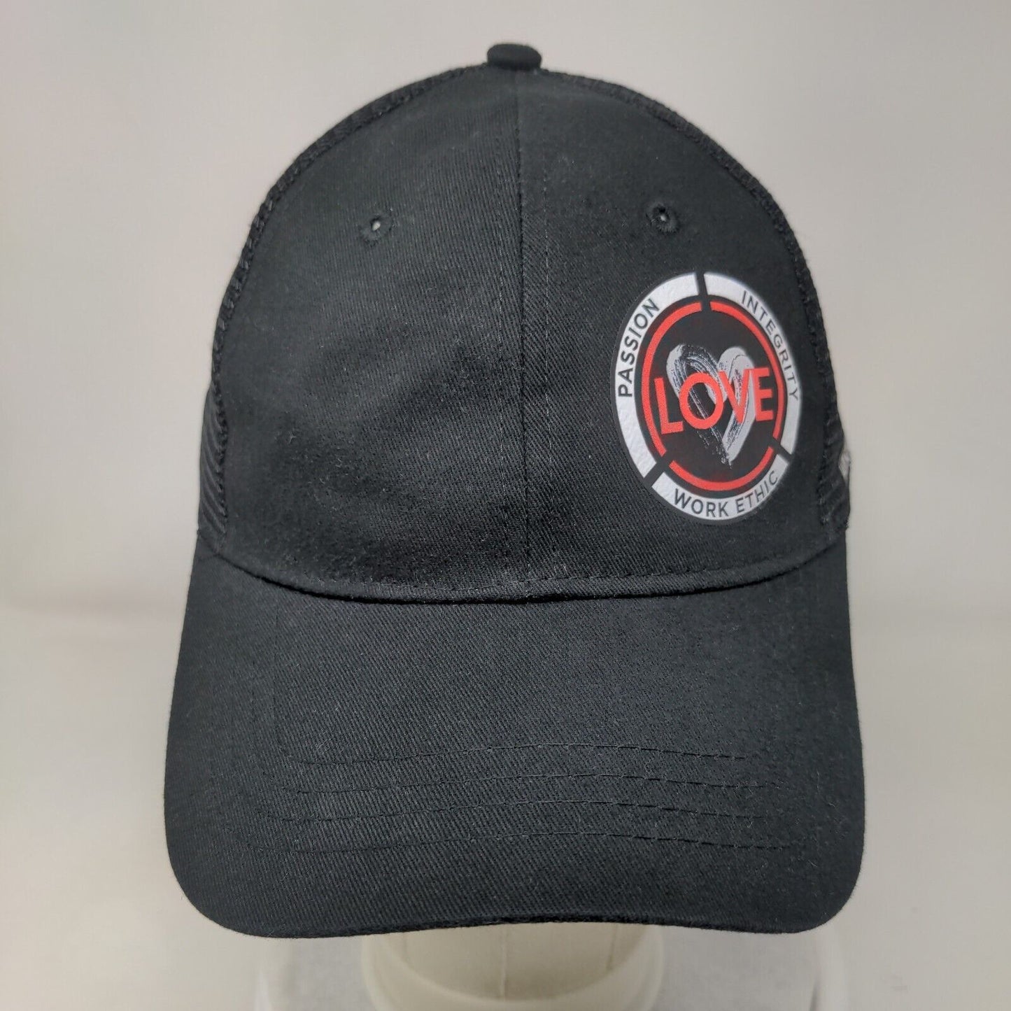 Love Passion Integrity Work Ethic Trucker Hat Black OS Mesh Back Cap America