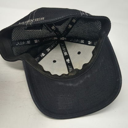 Washington Huskies NCAA New Era Cap Black XL Mesh Stretch Fit 39THIRTY W Logo