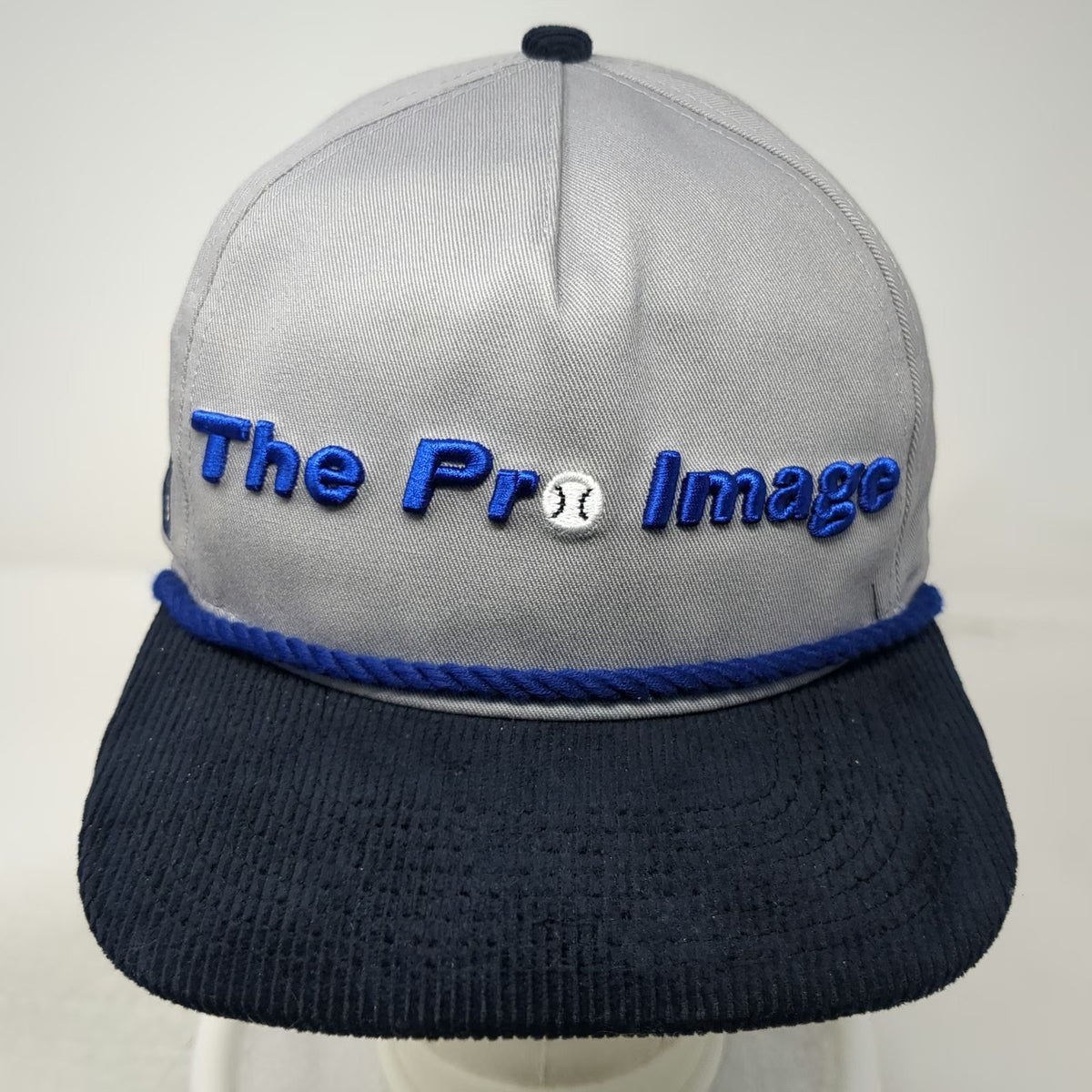 New Era 5 Panel Gray Blue Hat One Size Corduroy Brim Rope Pro Image Sports Boise