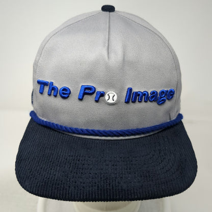 New Era 5 Panel Gray Blue Hat One Size Corduroy Brim Rope Pro Image Sports Boise