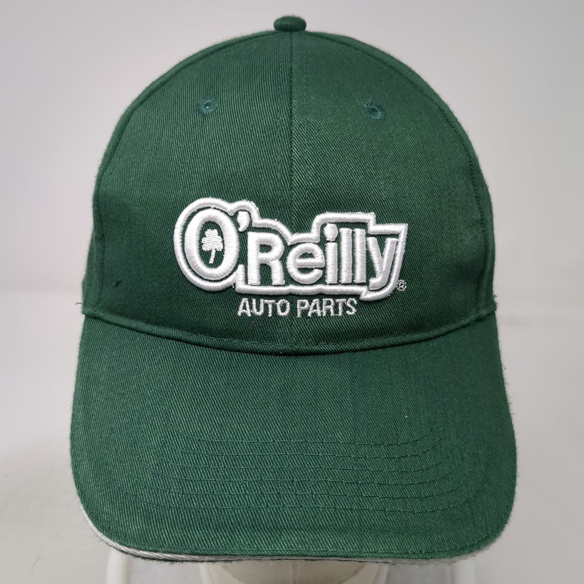 O'Reilly Auto Parts Green Baseball Cap One Size Hat Strapback Sandwich Bill