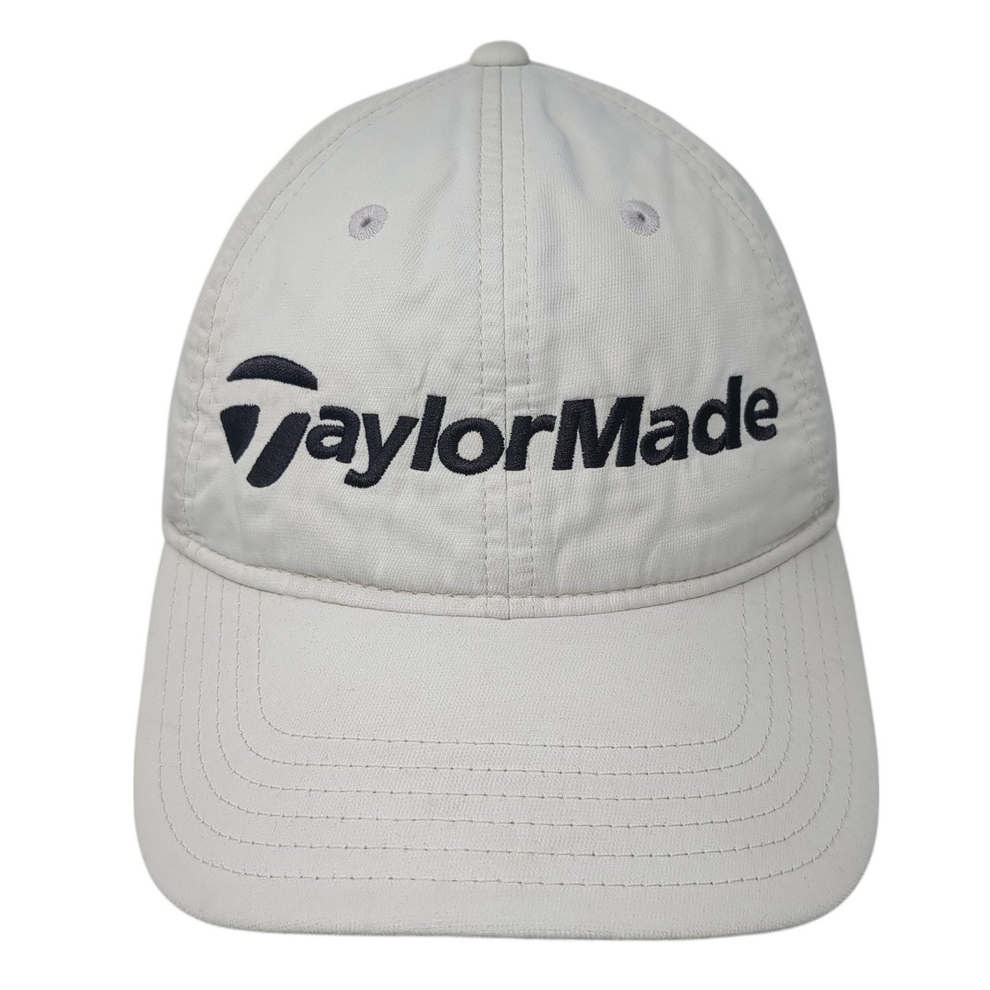 TaylorMade Strapback Baseball Cap White One Size Adjustable Embroidered 6 Panel