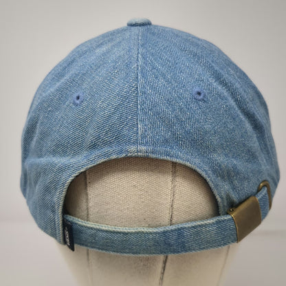 Vans Baseball Cap Blue One Size Denim Off The Wall Sailboat Logo Slideback Hat