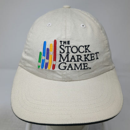 Beige Baseball Cap The Stock Market Game Logo Embroidered Cotton Hat Vintage