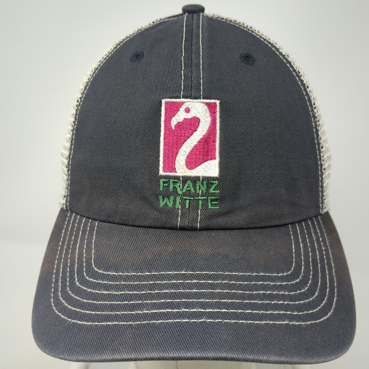 '47 Trucker Hat Gray One Size Flamingo Franz Witte Logo Mesh Back Snapback