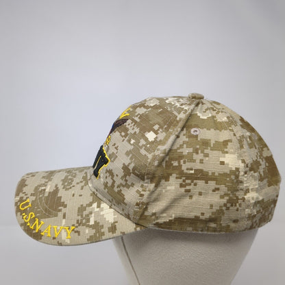 US Navy Eagle Strapback Hat Digital Camo One Size Adjustable Cursedi
