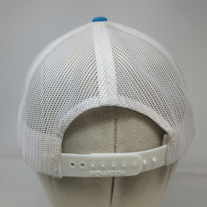 Richardson Trucker Hat Blue One Size Elgin Stampede Leather Patch Snapback