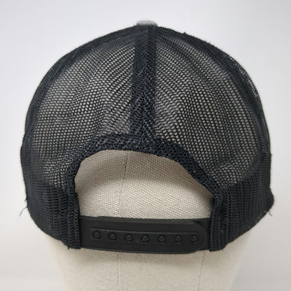 Trucker Hat Gray One Size Escondido Exotics Logo Mesh Snapback Flat Brim Hat