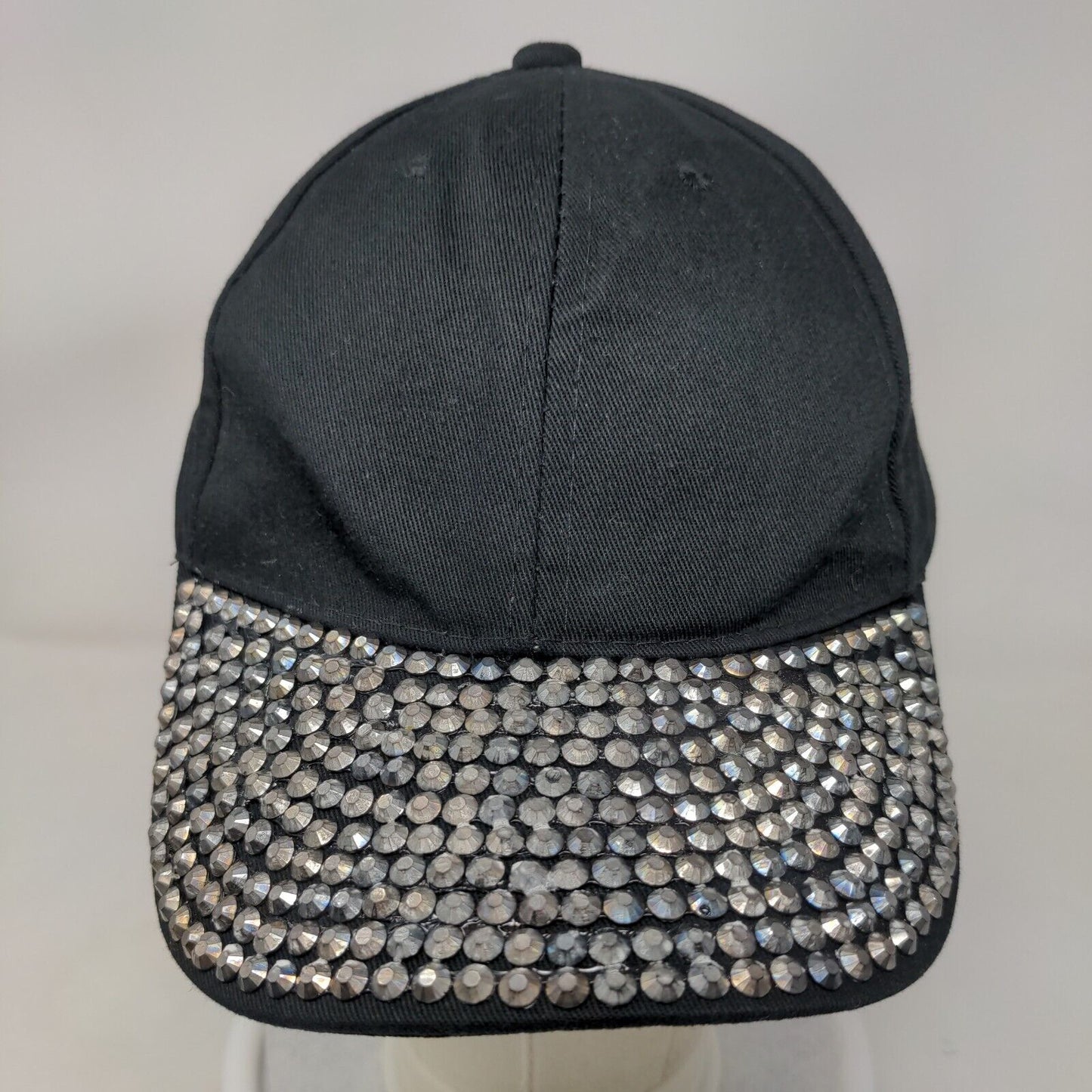 Something Special Strapback Hat Black One Size Bling Rhinestone Blank Cotton