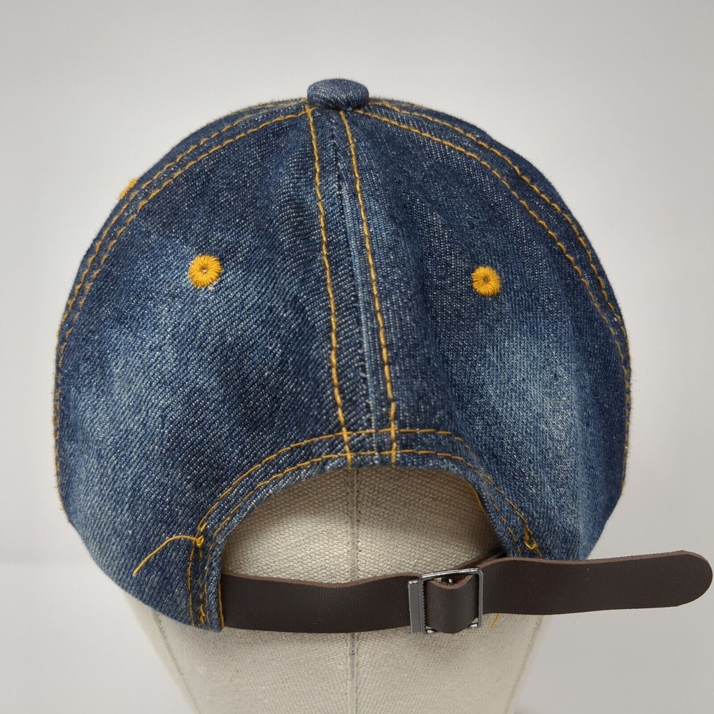 USA Flag Patch Bling Slideback Hat Blue Denim One Size Rhinestone
