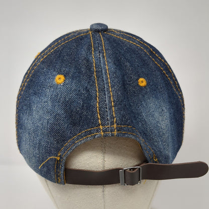 USA Flag Patch Bling Slideback Hat Blue Denim One Size Rhinestone