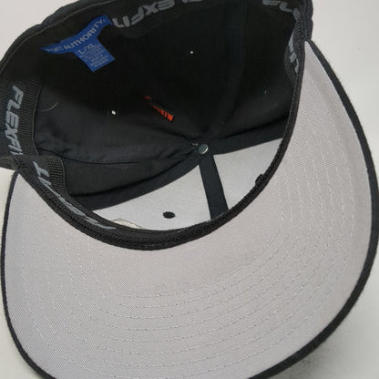 Port Authority Baseball Cap Black XL MQ Power Flexfit Stretch Fit Hat Logo