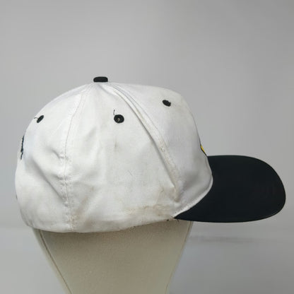 Headmost Snapback White One Size PNV Road Sign Logo Black Contrast Brim Hat